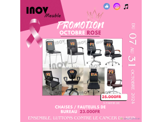 Fauteuils et chaises de bureau promo octobre rose7