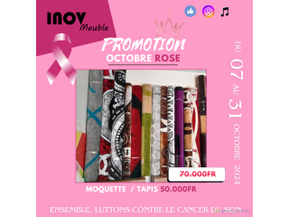 Moquettes et tapis 3d promo Octobre Rose9