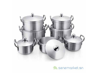 7 pcs marmites de cuisine en aluminium