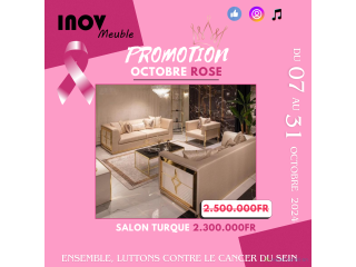 Salons en croute de cuir promo oct rose24