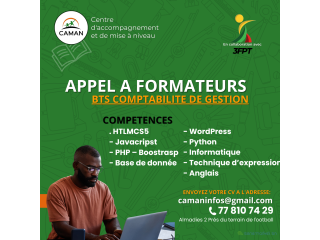 Appel A Formateur BTS DEVELOPPEMENT WEB