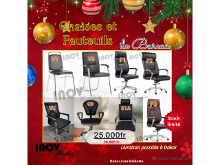 Chaises et fauteuils de bureau en promo noel18