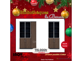 Bibliothèques en bois promo noel23