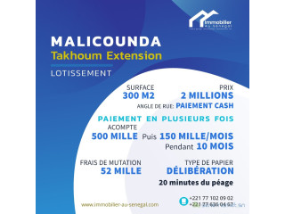 Lotissement à Malicounda Takhoum extension