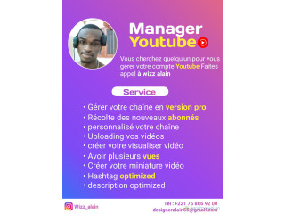 Manager Youtube professionnel